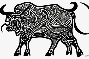 Taurus Bull running tattoo idea