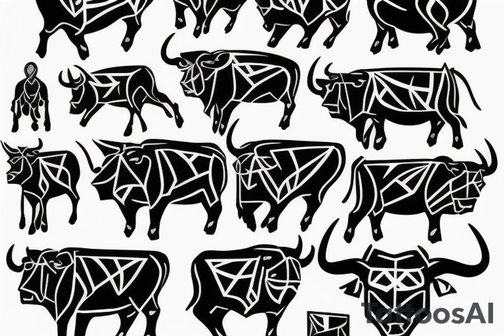 Taurus Bull running tattoo idea