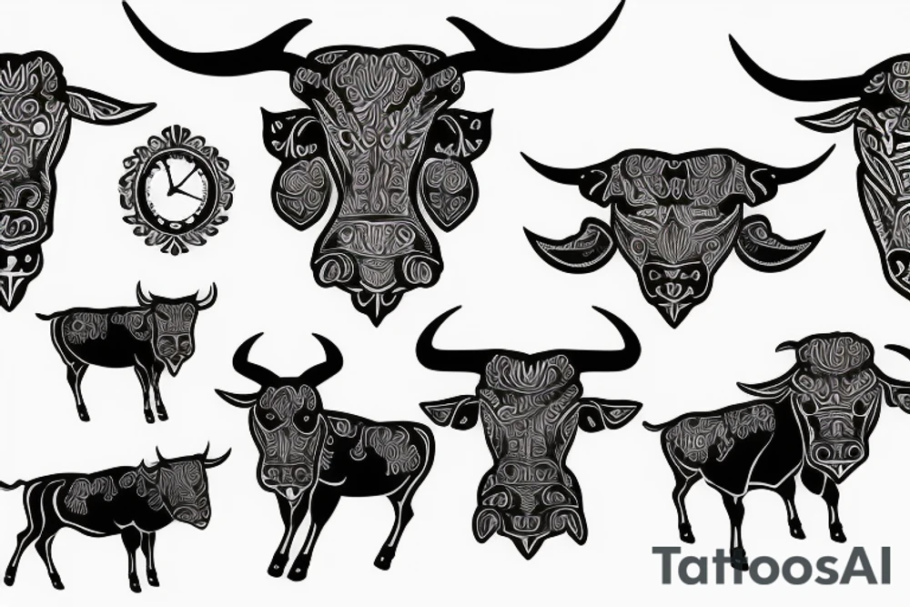 Taurus Bull running tattoo idea