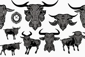 Taurus Bull running tattoo idea