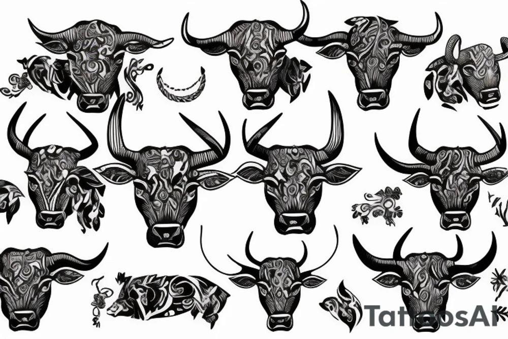 Taurus Bull running tattoo idea