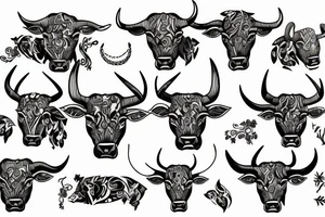Taurus Bull running tattoo idea
