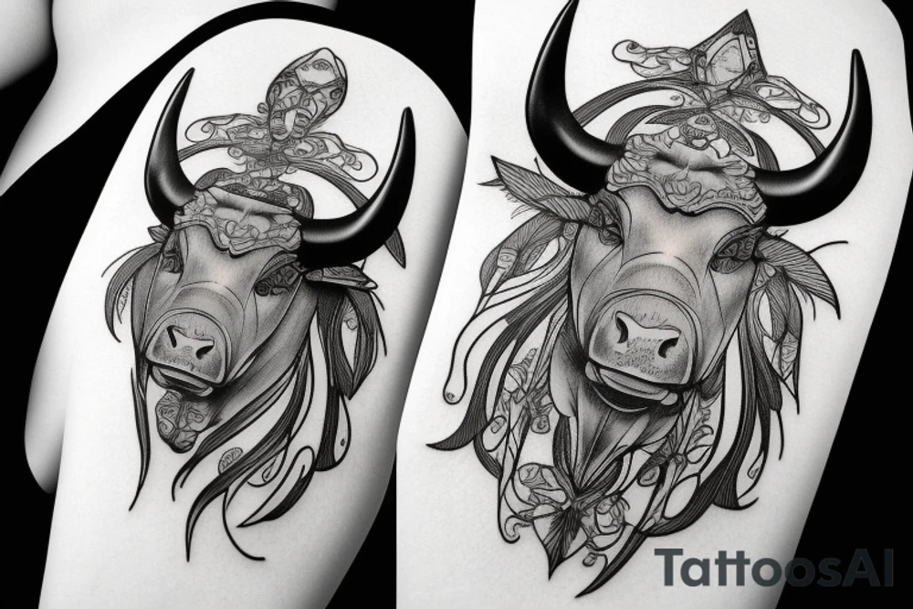 Taurus Bull running tattoo idea