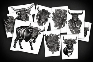 Taurus Bull running tattoo idea