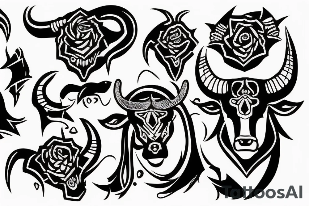 Taurus Bull running tattoo idea