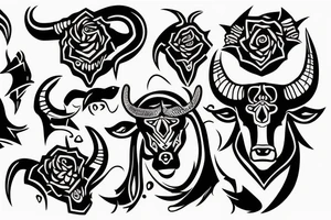 Taurus Bull running tattoo idea