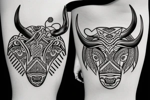 Taurus Bull body tattoo idea