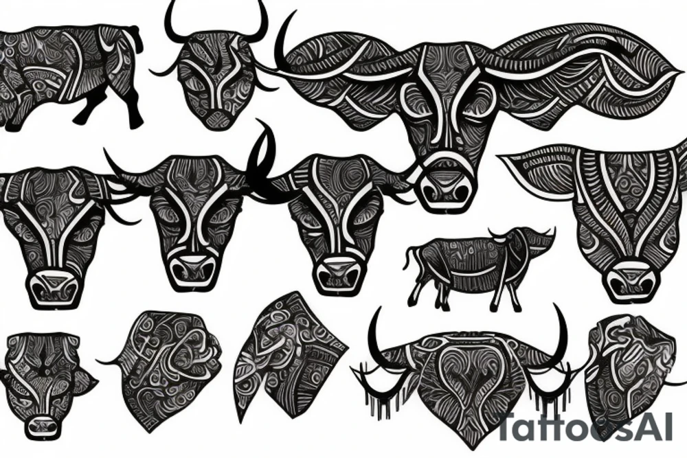 Taurus Bull body tattoo idea