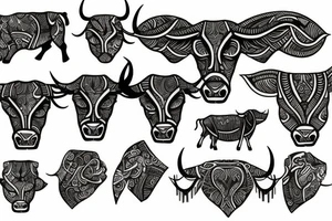 Taurus Bull body tattoo idea
