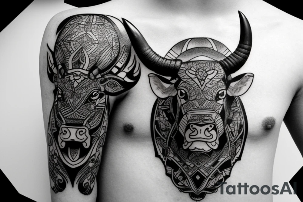 Taurus Bull running tattoo idea