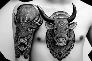 Taurus Bull running tattoo idea