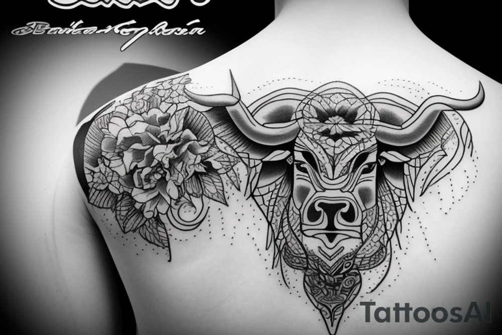 Taurus Bull running tattoo idea