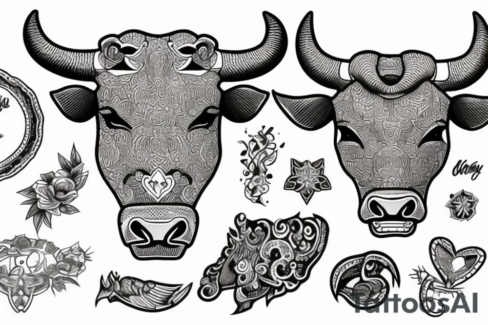 Taurus Bull running tattoo idea