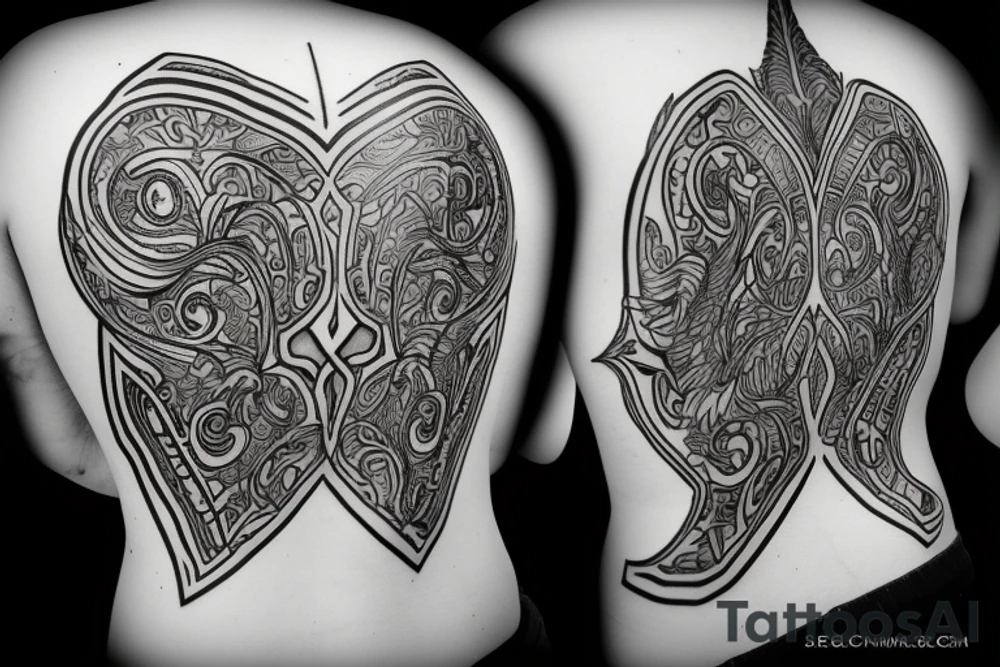 Taurus running fine line outline tattoo idea