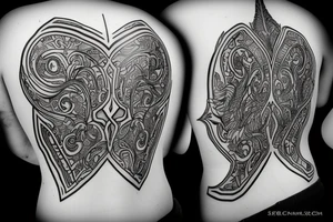 Taurus running fine line outline tattoo idea