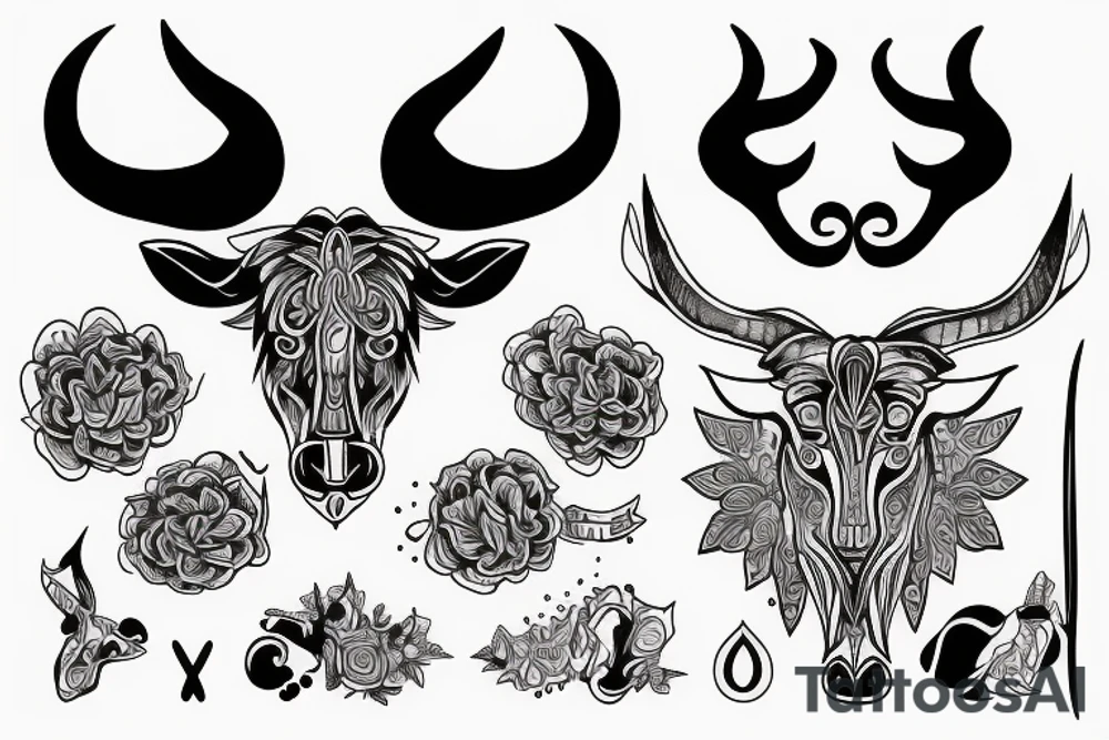 Taurus walking tattoo idea