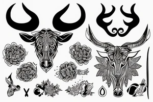 Taurus walking tattoo idea