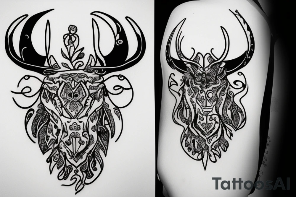 Taurus walking tattoo idea