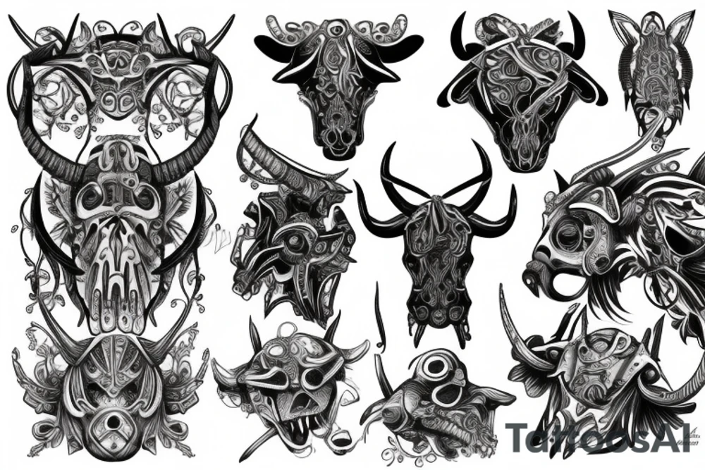 Taurus walking tattoo idea