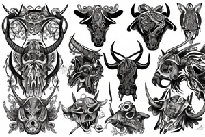 Taurus walking tattoo idea
