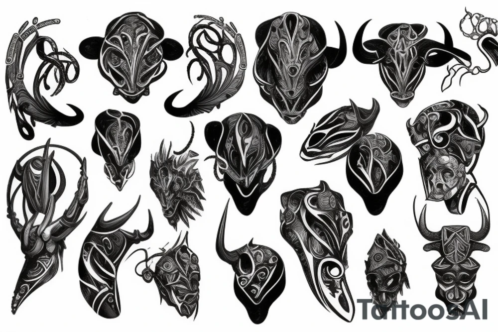Taurus walking tattoo idea