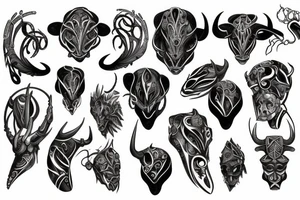 Taurus walking tattoo idea