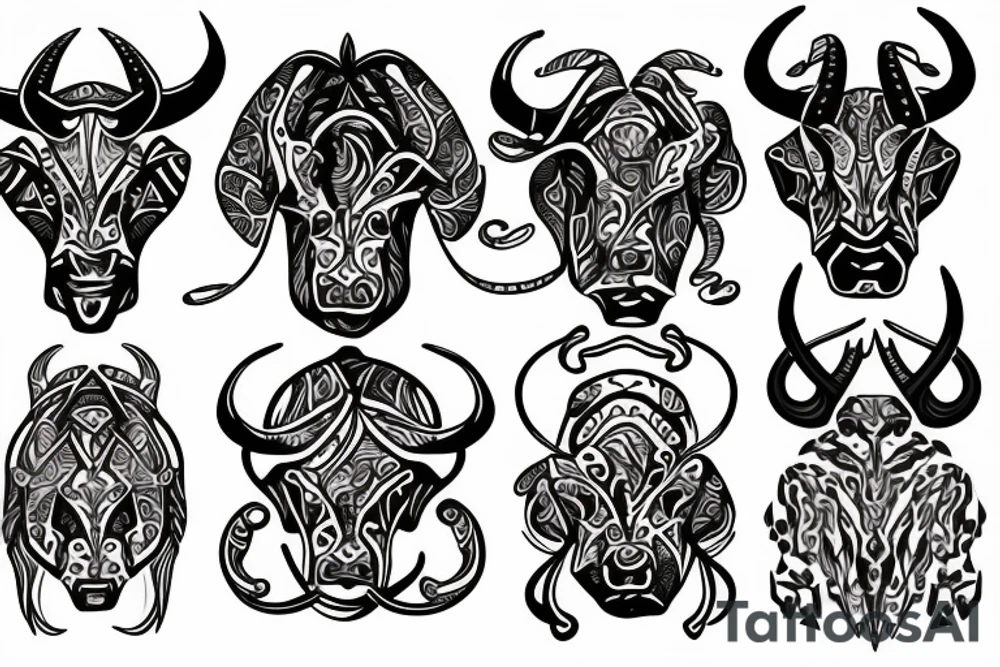 Taurus walking tattoo idea