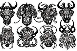 Taurus walking tattoo idea