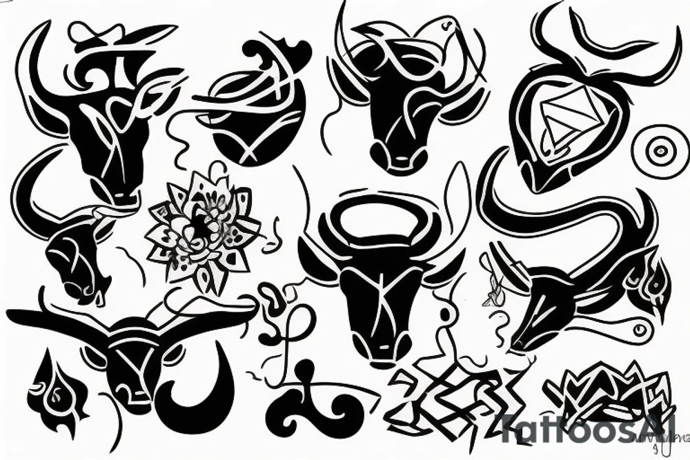 Taurus walking tattoo idea