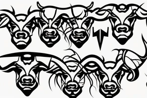 bull walking tattoo idea