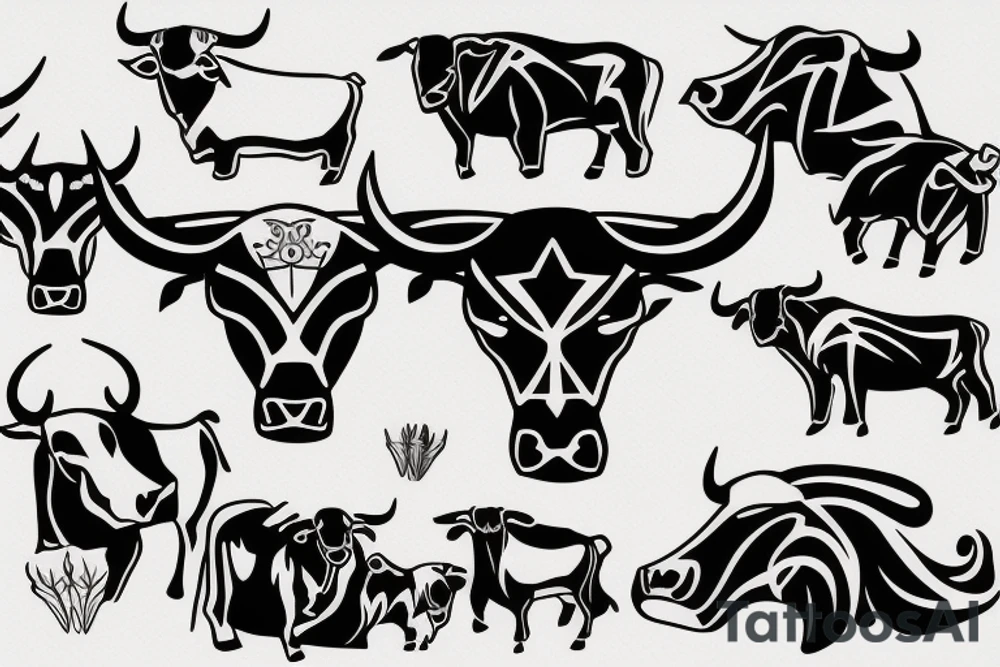 A bull tattoo idea