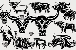 A bull tattoo idea
