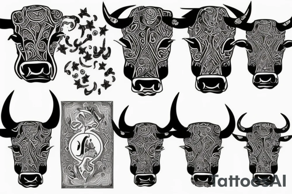 A bull tattoo idea
