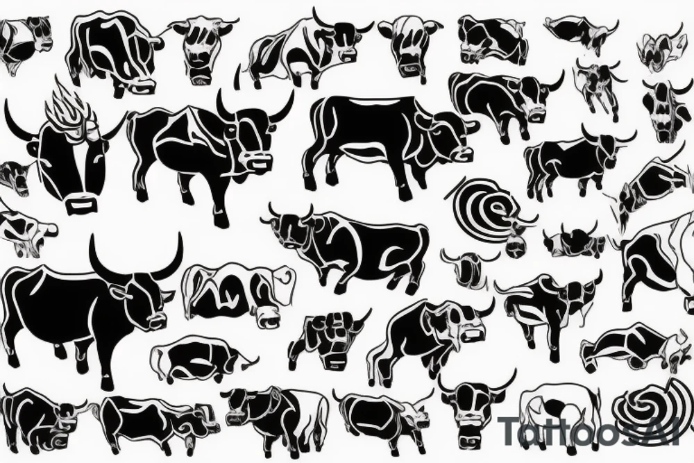 A bull tattoo idea