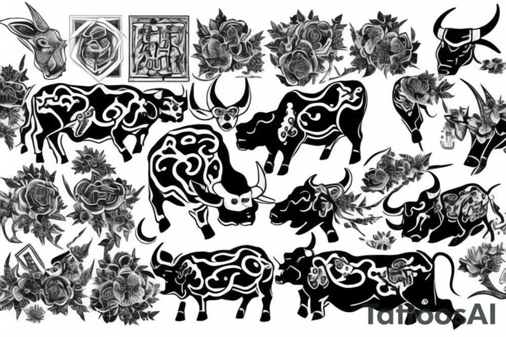 A bull tattoo idea