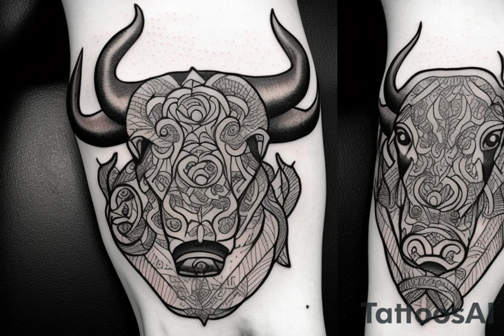 A bull tattoo idea