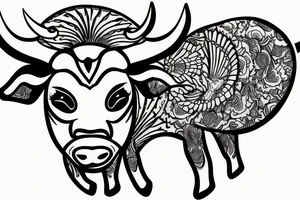 A bull tattoo idea