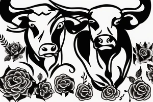 A bull walking tattoo idea