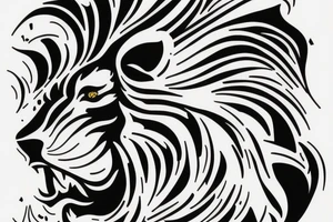 A lion and a bull walking tattoo idea
