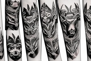 A Bull Taurus walking tattoo idea