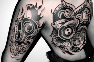 A Bull Taurus walking tattoo idea