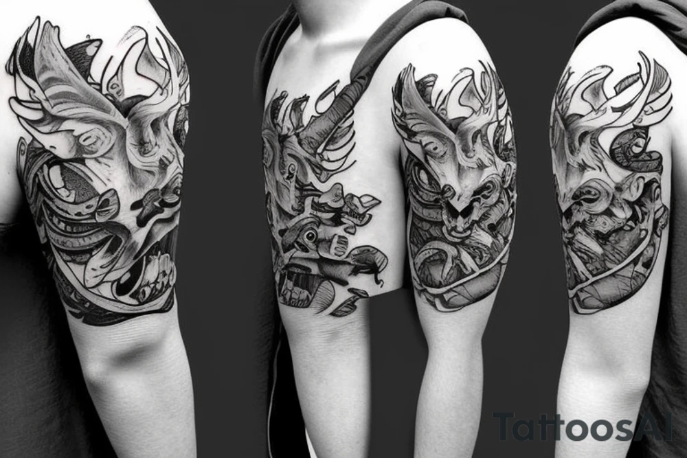 A Bull Taurus walking tattoo idea