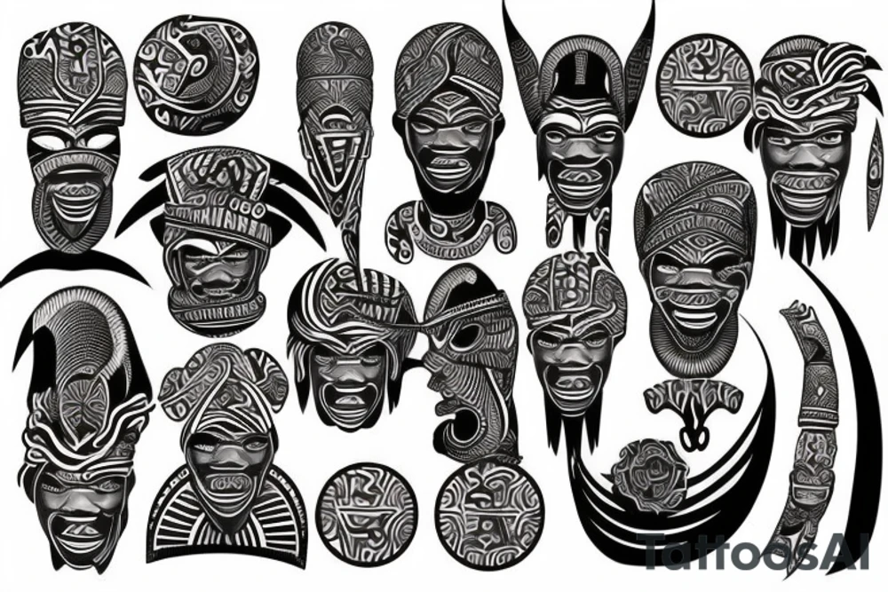 African tribal tattoo idea
