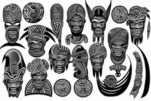 African tribal tattoo idea