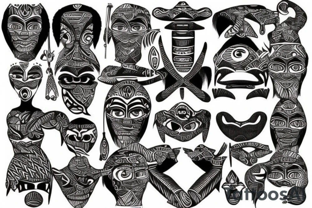 African tribal tattoo idea