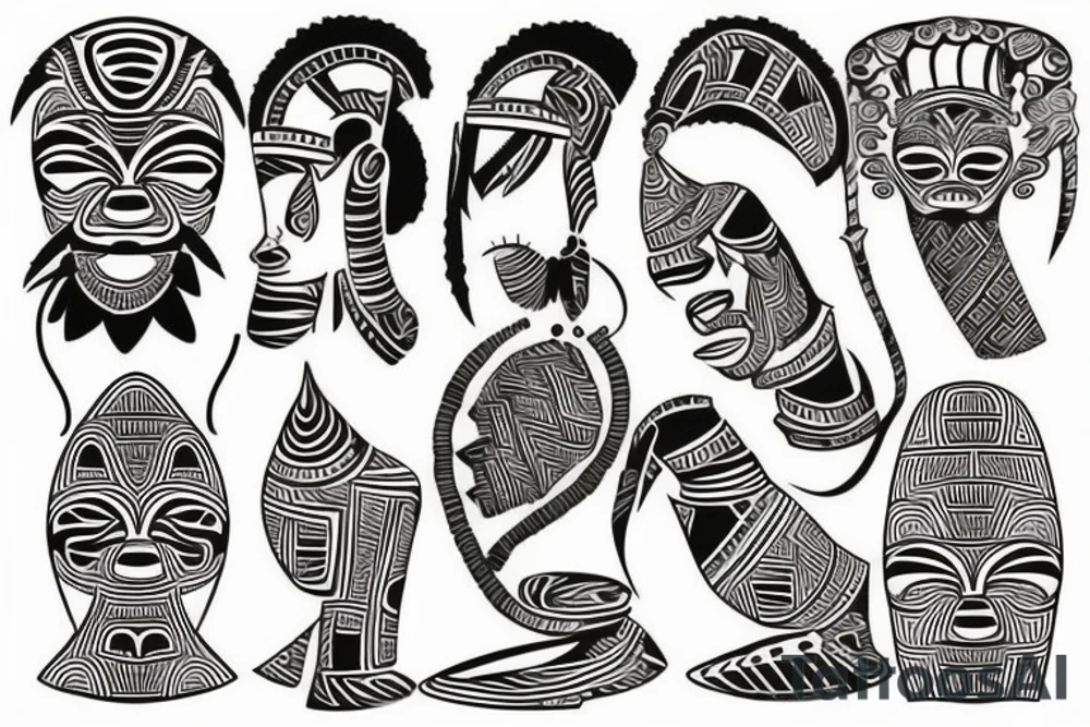 African tribal tattoo idea