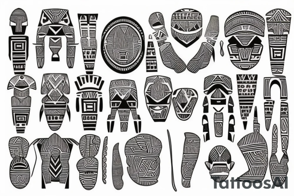 African tribal tattoo idea
