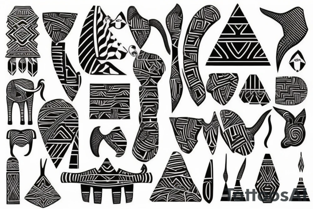 African tribal tattoo idea