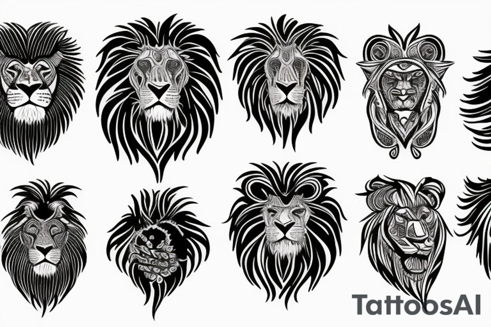 Lion roaring tattoo idea