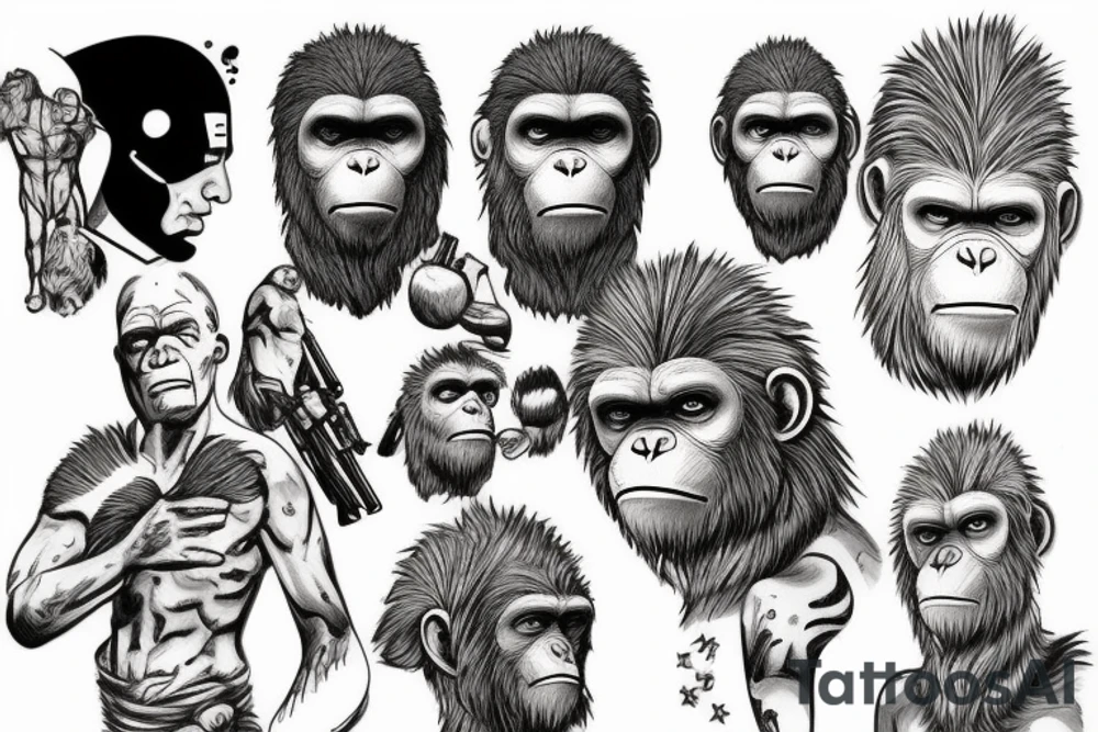 Caesar from planet of the apes tattoo idea